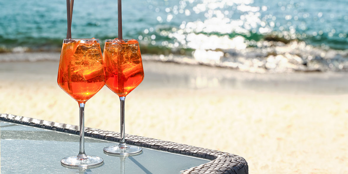 Aperol Spritz at the beach