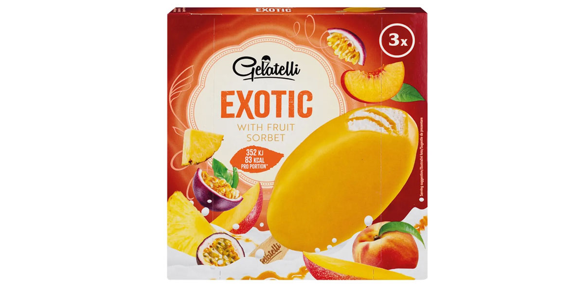 Lidl Gelatelli Exotic Fruit Ice cream
