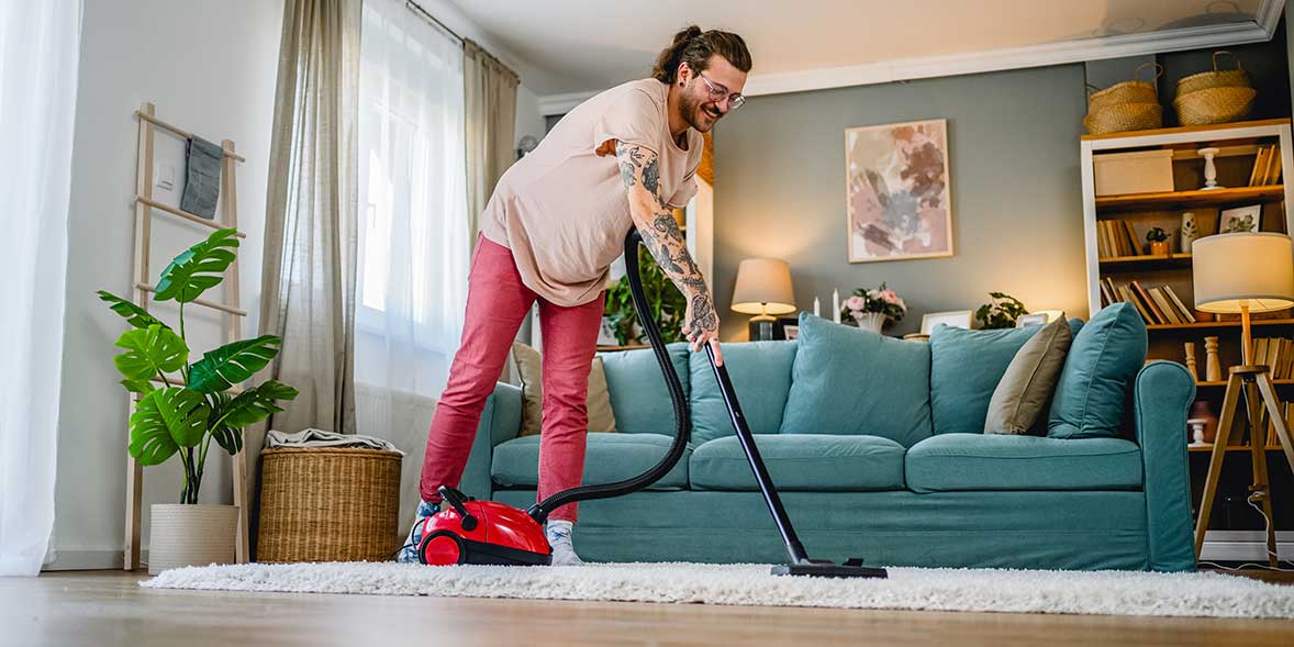 Using vacuum cleaner