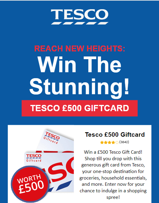 A scam email impersonating Tesco