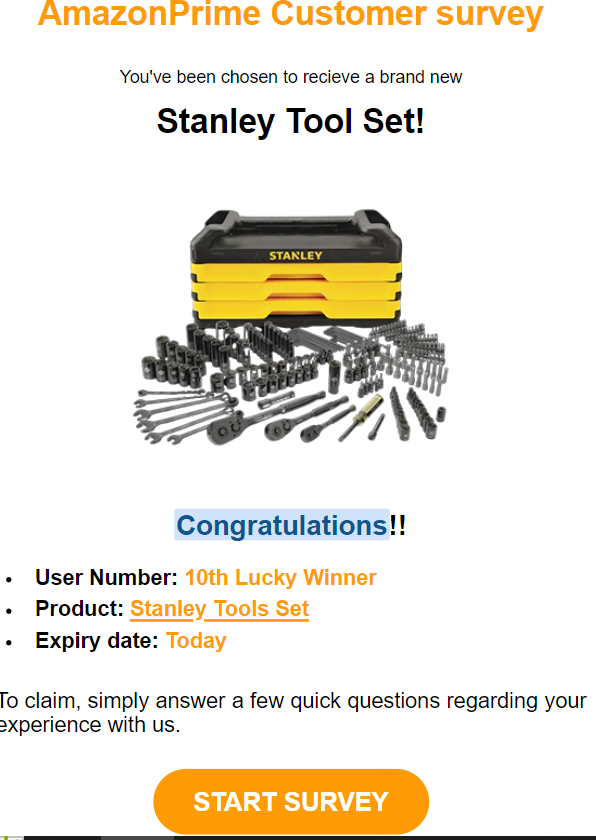 A scam email impersonating Amazon